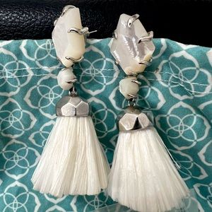 Kendra Scott, Denise Tassel Drop Earrings (with extensions) - White